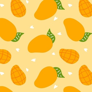 Tropical Fresh Mango Fruit Pattern