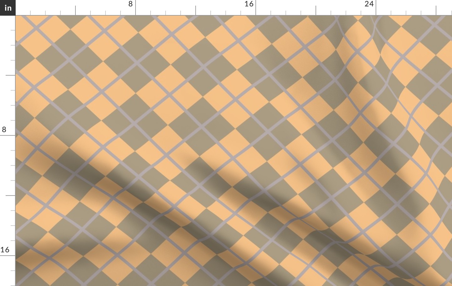 248 - Large scale warm buttery yellow, beige and grey Argyle classic plaid for preppy wallpaper, masculine décor, library pillows, English country golf club