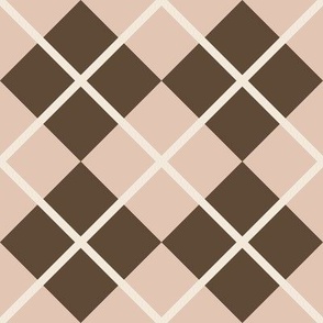 248 - Large scale Argyle classic plaid for preppy wallpaper, masculine décor, library pillows, English country golf club