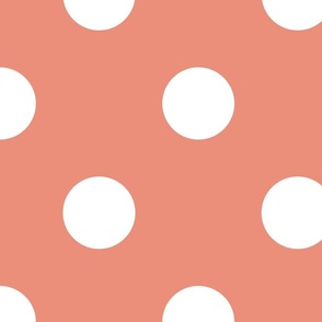 Polka Dots Peach Larger Scale