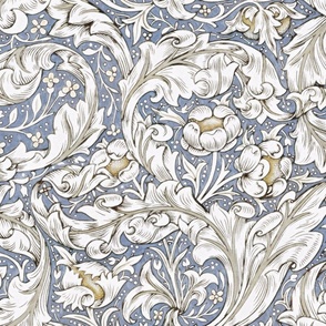 BACHELORS BUTTON (Old Renaissance Style) IN CORNFLOWER AND LILY - WILLIAM MORRIS