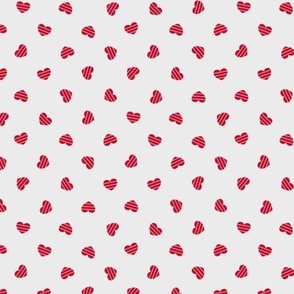Small-Red Cutout Hearts on white
