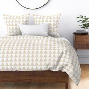 (small) rustic texture blockprint minimalistic triangles antique white beige