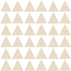 (small) rustic texture blockprint minimalistic triangles antique white beige