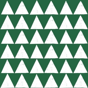 (small) rustic texture blockprint minimalistic triangles dark green white