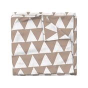 rustic texture blockprint minimalistic triangles beige greige taupe white