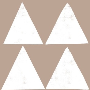 rustic texture blockprint minimalistic triangles beige white