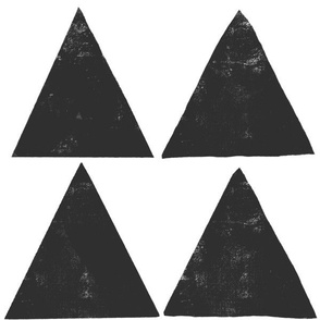 rustic texture blockprint minimalistic triangles Black White