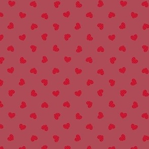Small-Red Cutout Hearts on dusty pink