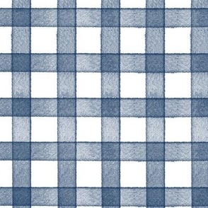 Watercolor Gingham check_blue