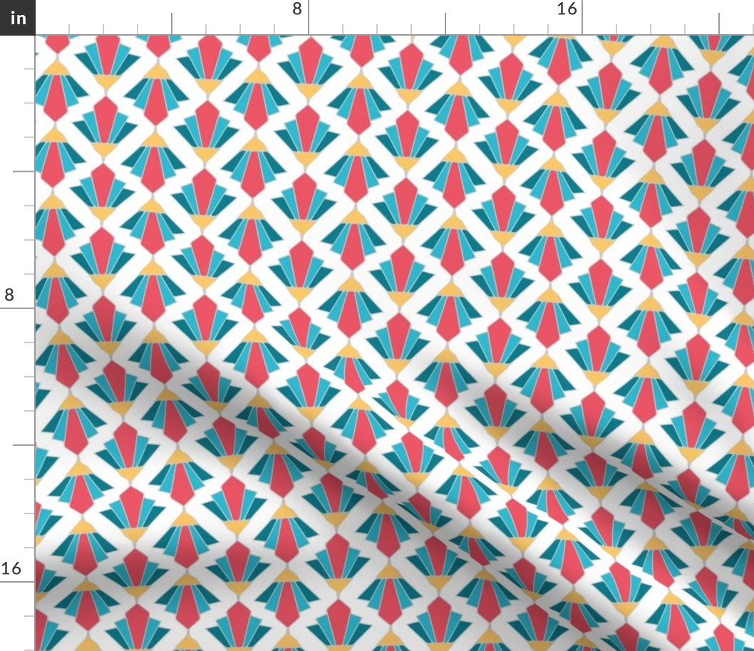 Geometric pattern in white background