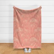 Under the sea abstract Peach in beige background coral reef lace-big