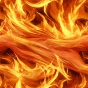Fire Fabric Pattern - Orange Yellow Hot Fiery Flames