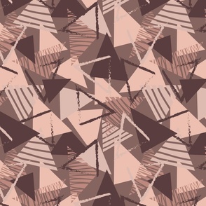 Abstract earthy triangle medium print