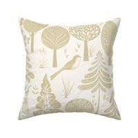 Forest Biome - Monochrome Beige - Large