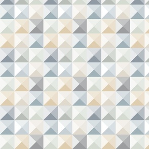modern geometric triangles in soft neutral colors | small
