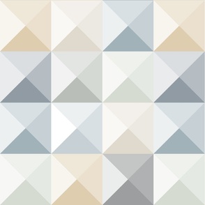 modern geometric triangles in soft neutral colors | medium