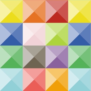 colorful geometric triangles | petal coordinate colors | medium
