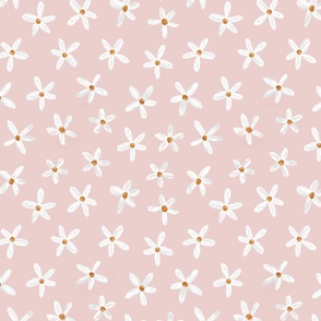 Delicate Daisies on Pink