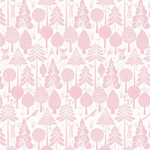 Forest Biome - Monochrome Pink - Small