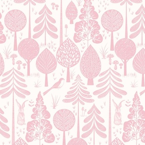 Forest Biome - Monochrome Pink - Medium