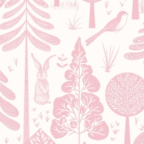 Forest Biome - Monochrome Pink - XLarge