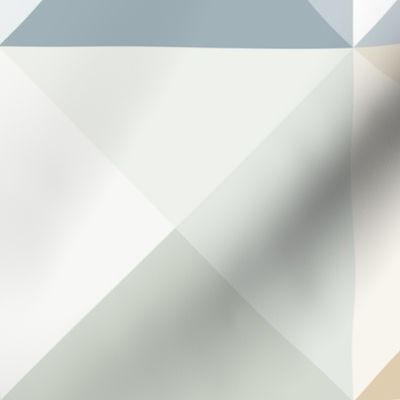 modern geometric triangles in soft neutral colors | large