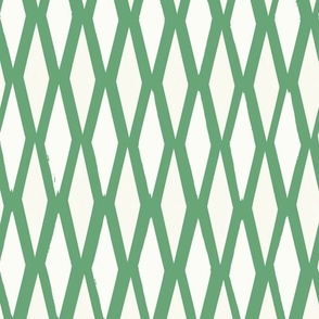 L| ContemporaryKelly Green Diamond Trellis on white for House Interiors