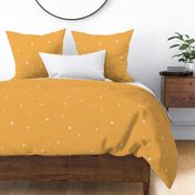Cute Stars Honey Mustard Yellow Neutral Nursery Wallpaper Whimsical Minimalist Design