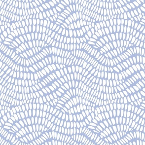 abstract waves - white on dusty blue