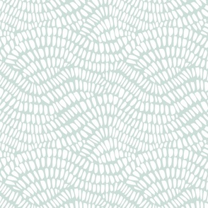 abstract waves -white on sage green