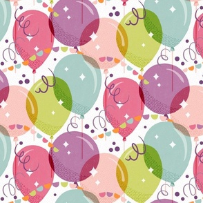 Regular Scale // Party Balloons // Bright Colors // Pink Green Purple