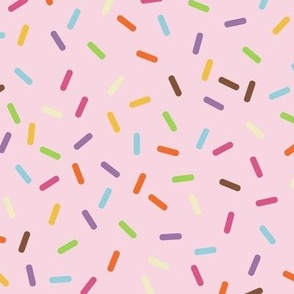 Sprinkles - Multi-color with Pink Background