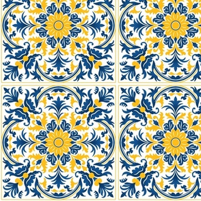 Yellow Blue tile 6