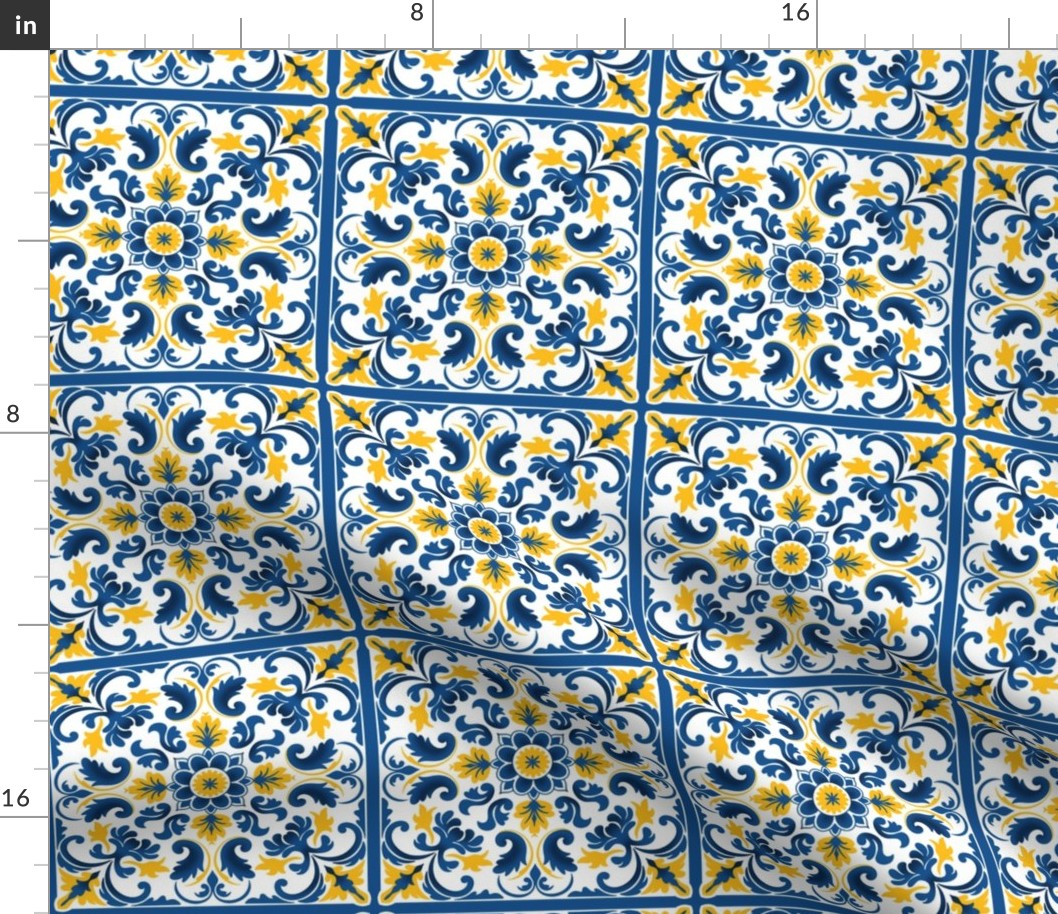Yellow Blue tile 7