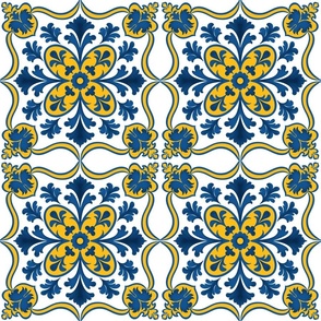 Yellow Blue tile 12