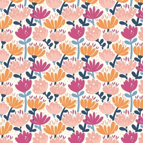 Small Scale // Chrysnatemus // Pink Orange // Bold Bloom