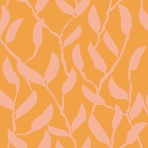 Trailing leaves (Mustard and Pink - Small)
