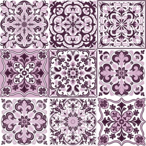 Mixed Ceramic Tiles 5 - Purple
