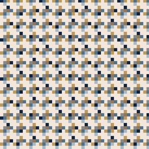 Pixel Mosaic Houndstooth Camouflage - Blue
