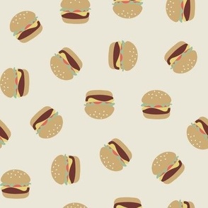 Cheeseburgers - Ecru, Medium Scale