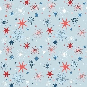 Fireworks Celebration - Red white and Blue, Small Scale