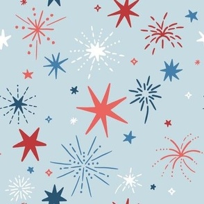 Fireworks Celebration - Red white and Blue, Medium Scale