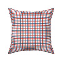 Summer Gingham - Red White and Blue, Small Scale