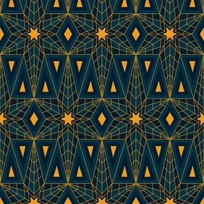 Celestial Geometry Blue and Yellow