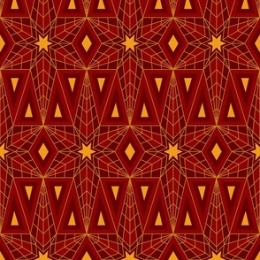 Celestial Geometry Red and Yellow