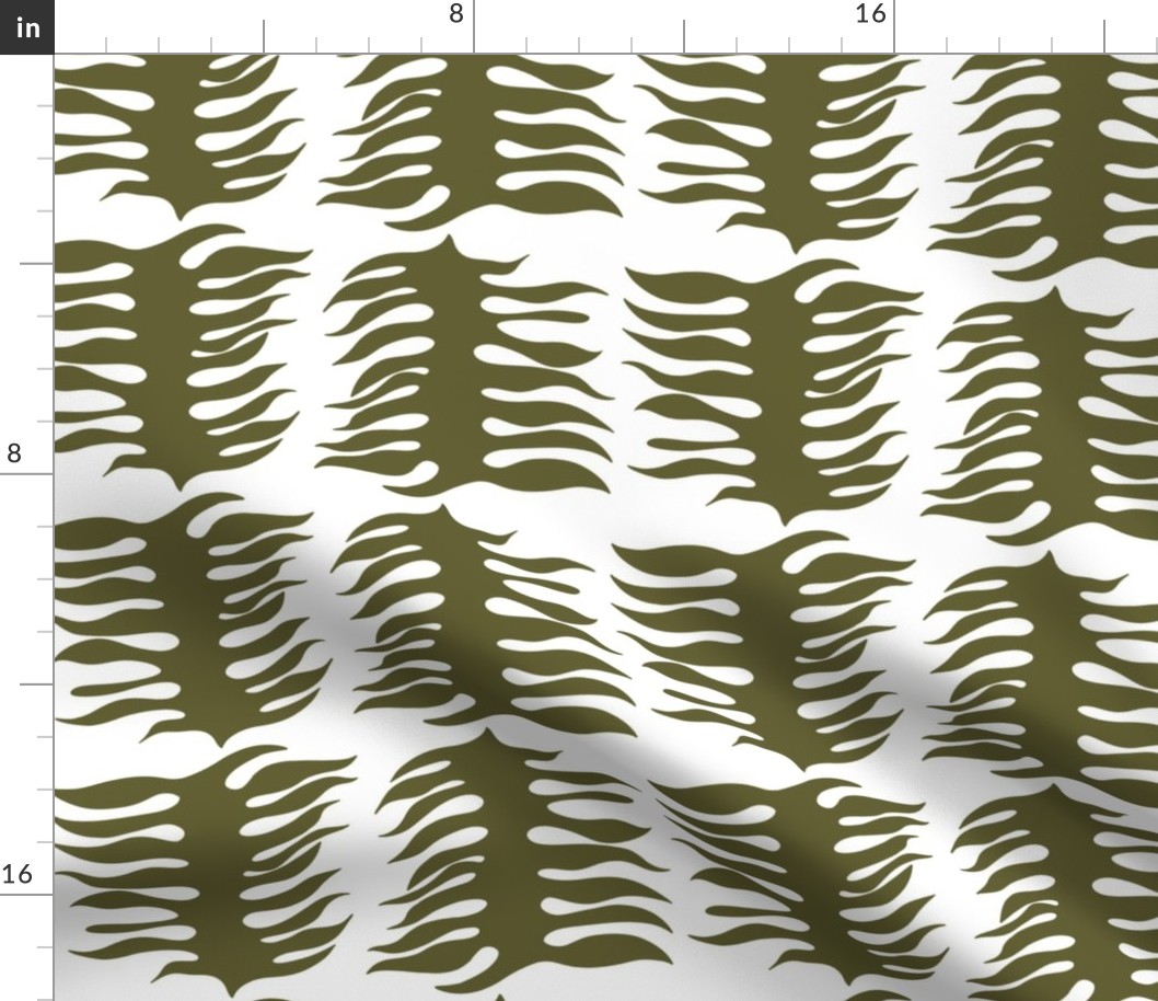 Zebra Stripes, Olive Green