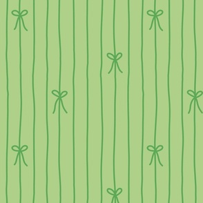 Lines and Bows in light Green - medium 