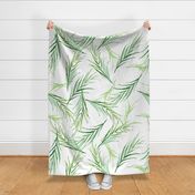 Watercolor tropical leaves small repeat