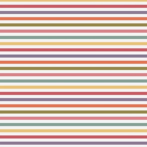 8x8 Thin Horizontal Stripes - Medium Scale - Colored Stripes - COLORFUL STRIPES - Pin Stripes